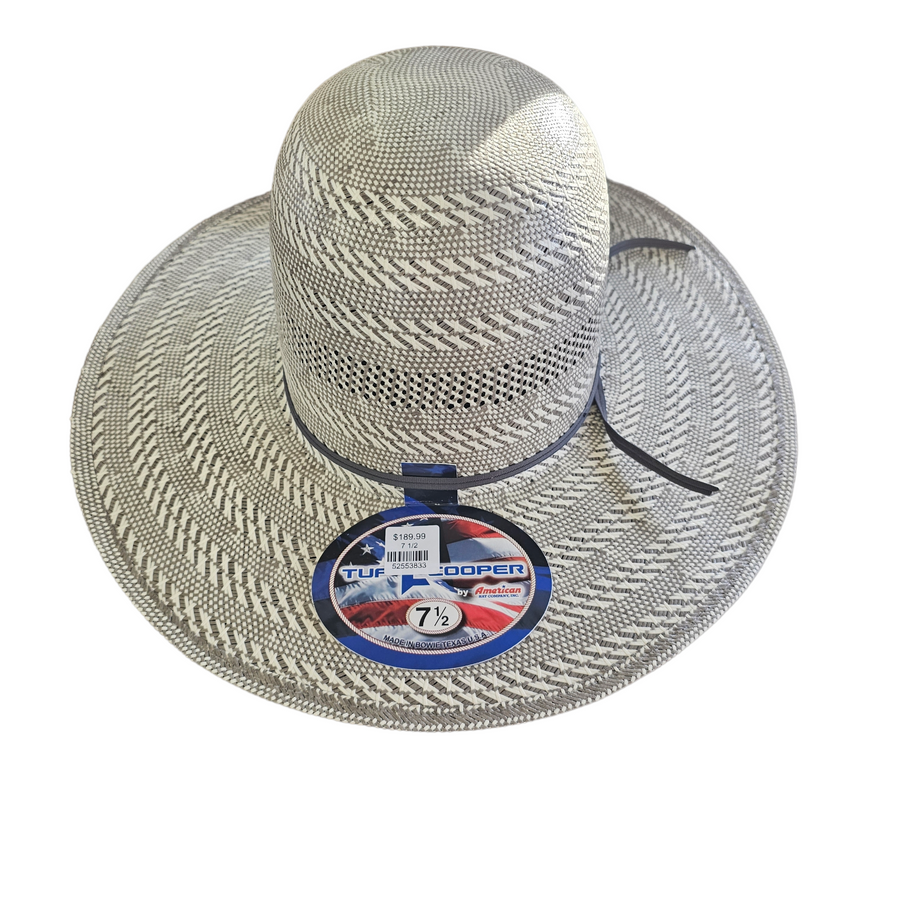 American Hat Co. Straw Hat - #TC 8820 OPEN CROWN