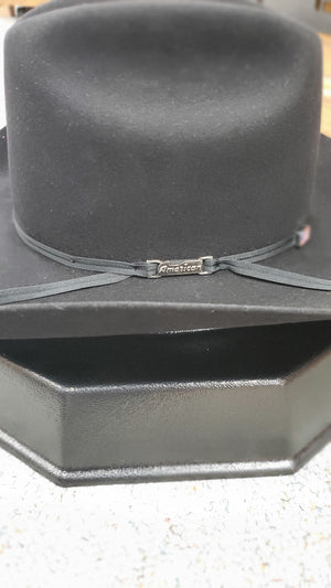 American Hat Co. - 6X Black Felt Cowboy Hat - 4 1/4" Brim