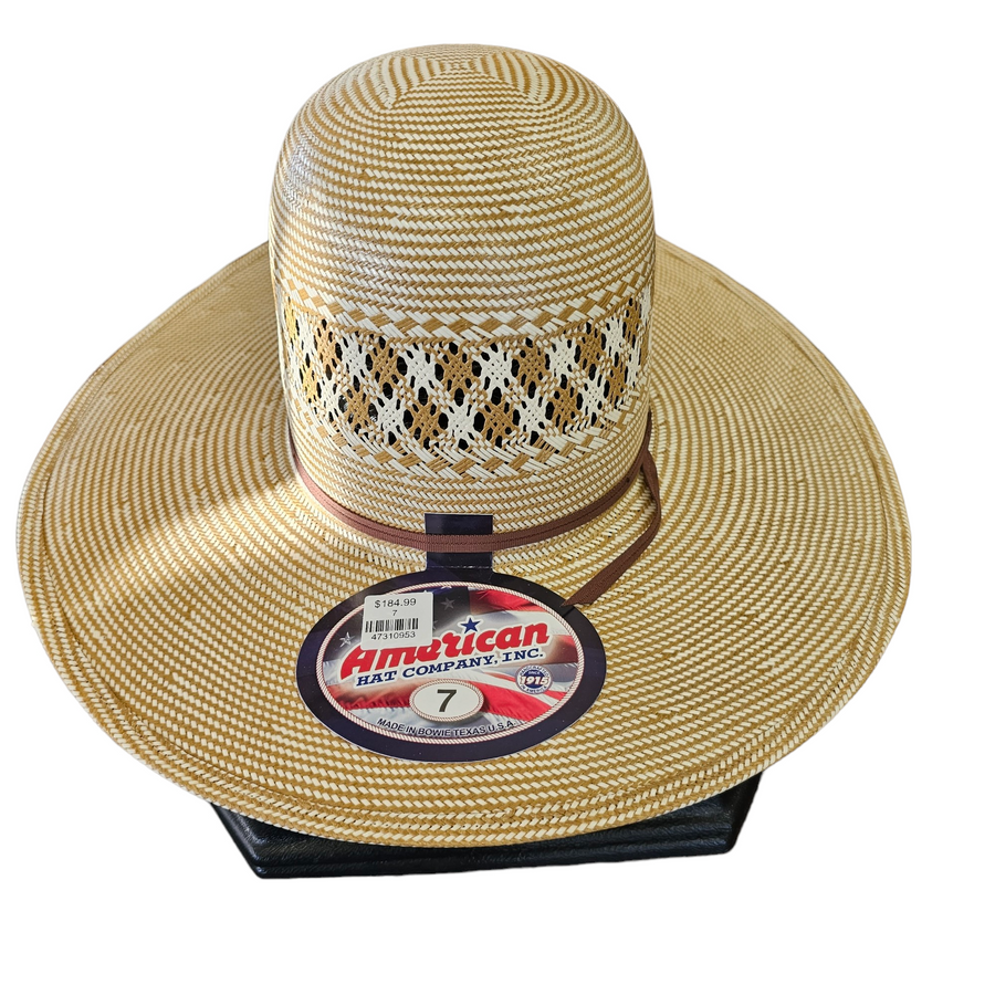 American Hat Co. Straw Hat - #1044 OPEN CROWN