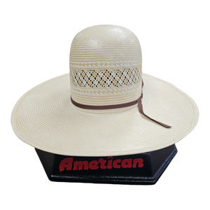 American Hat Co. Straw Hat - #1022 - Open Crown - 4 1/2" Brim