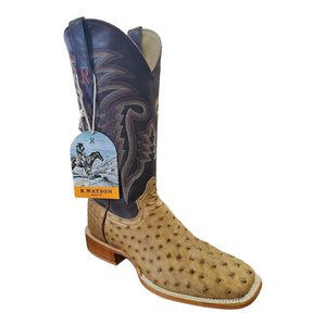 Men's Antique Saddle Full Quill Ostrich Boot