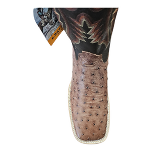 Men's Kango Tabac Bruciato Full Quill Ostrich Boot
