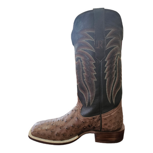 Men's Kango Tabac Bruciato Full Quill Ostrich Boot