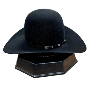 American Hat Co. - 100X Black Felt Cowboy Hat - Open Crown - 4 1/4" Brim