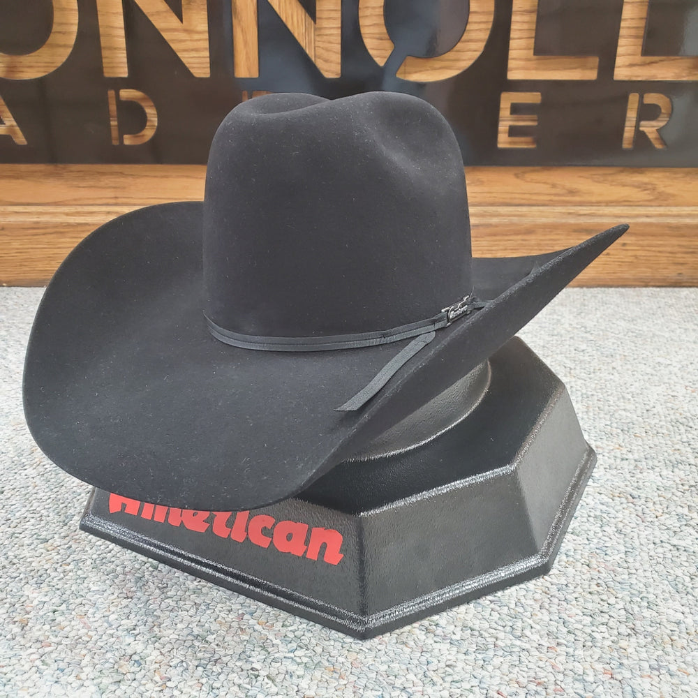 American Hat Company 6X Black Felt Cowboy Hat Connolly Saddlery