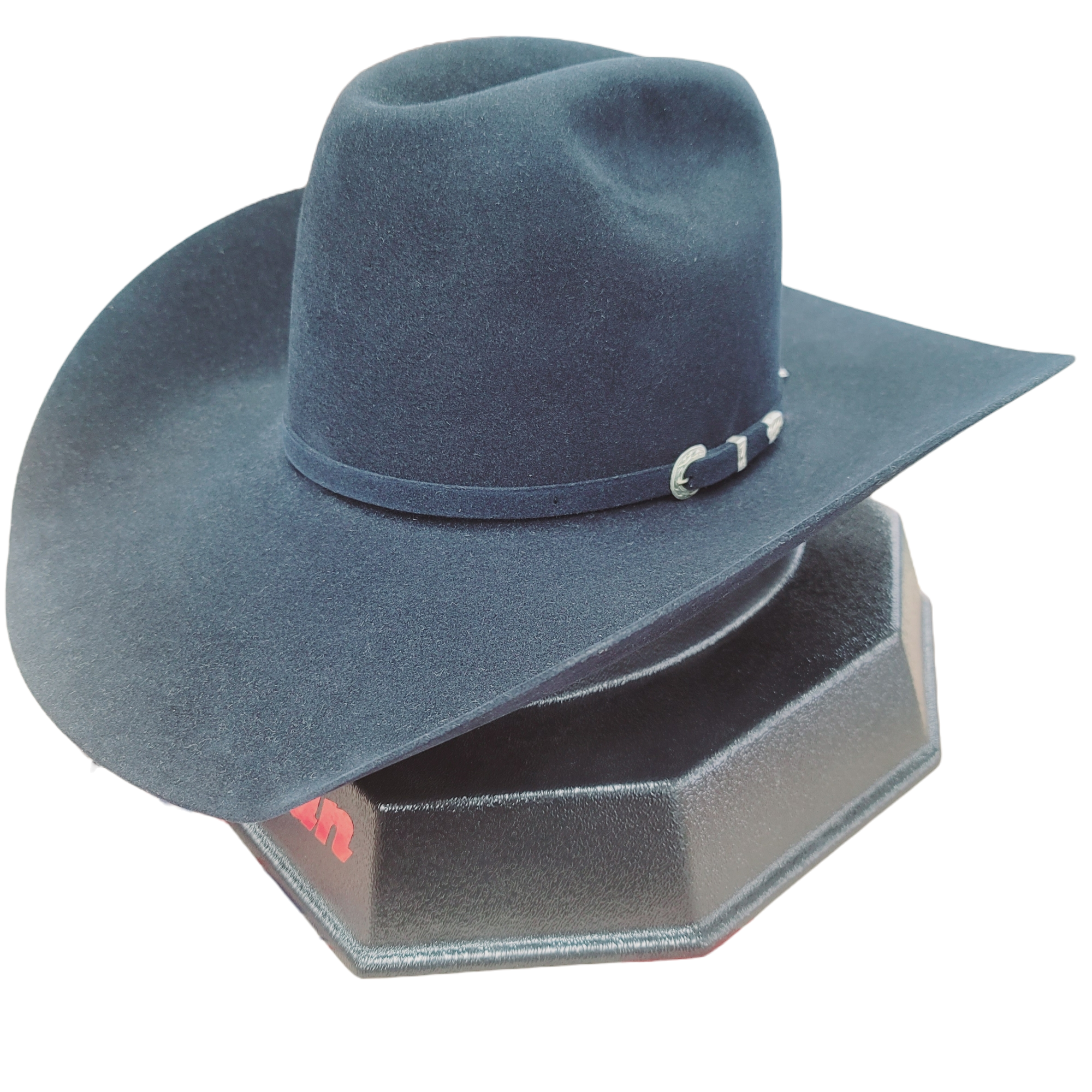 American Hat Co. - 40x Black Felt Cowboy Hat 6 7/8