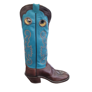 Honcho Chocolate Horse Butt w/ Teal # 6072Z